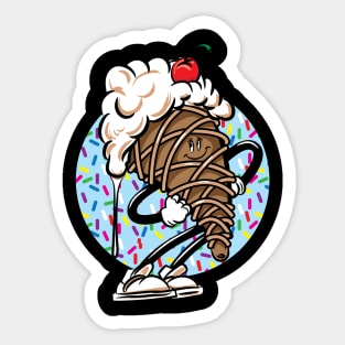 Proud Vanilla Ice Cream Cone Sticker